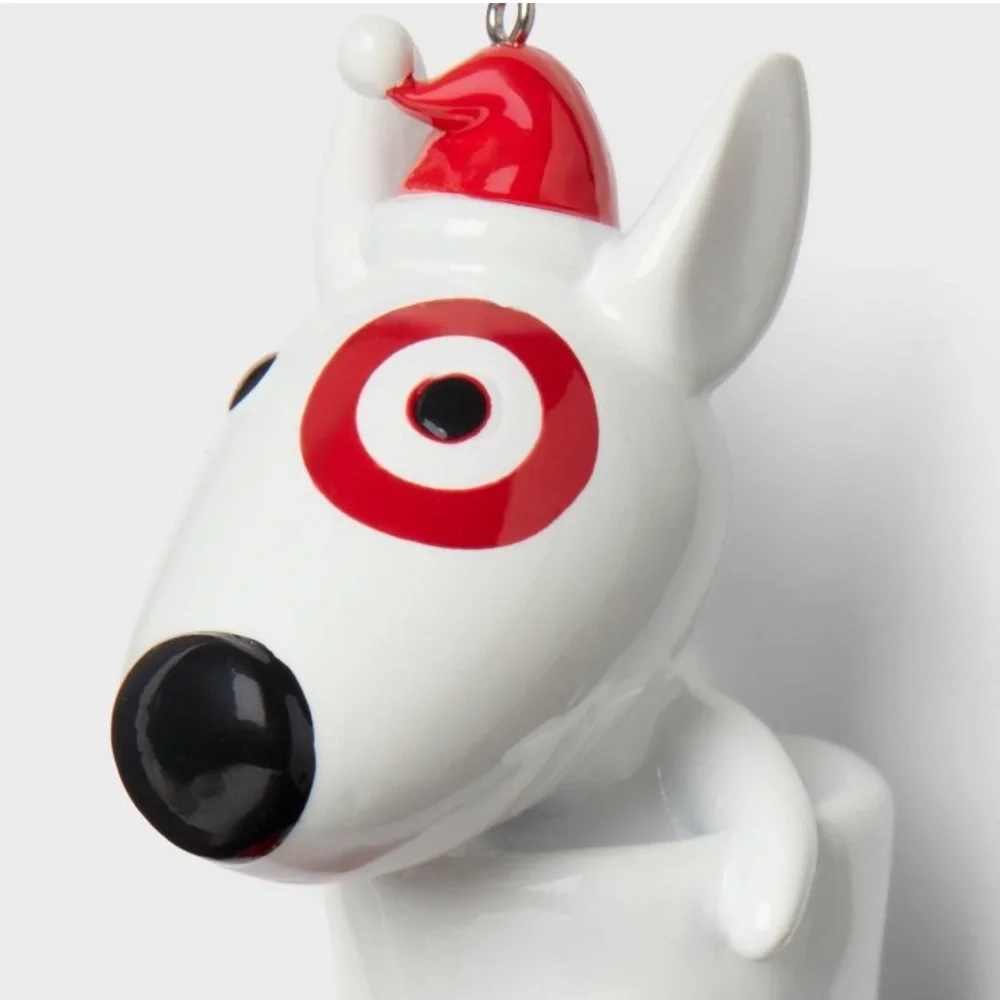 Target Wondershop Christmas Bullseye Dog Santa Boot Ornament 2024
